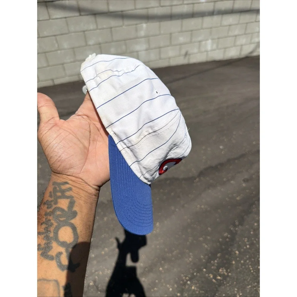 Vintage CHICAGO CUBS STARTER 90'S Pinstripe KOREA Snapback Hat